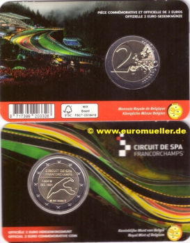 2 Euro Sondermünze Belgien 2025 Spa Francorchamps fr. CC